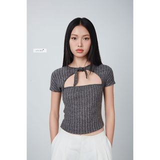 𝐁𝐮𝐧𝐧𝐲 𝐓𝐨𝐩 - Áo thun kiểu nữ nơ ngực nhiennhienvintage BA414