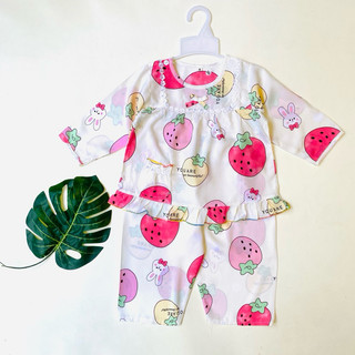 7-37kg Bộ tole/lanh TAY DÀI QUẦN DÀI BÉ GÁI nút cày vai ( LINK