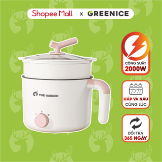 Nồi điện đa năng dung tích 1,5L GREENICE nồi lẩu điện, nồi nấu mì phủ lớp chống dính, công suất 600W, 2 mức nhiệt