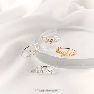 Nhẫn bạc nữ tlee nhẫn chữ theo yêu cầu tlee jewelry