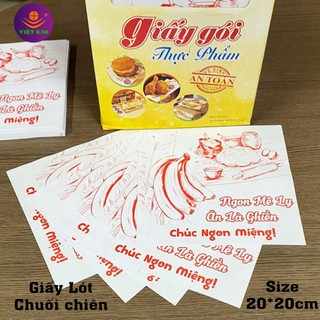 Giấy lót bánh chuối chiên-bánh tiêu-bánh quẩy, Size 20*20, thấm hút dầu mỡ - 800 tờ/hộp- giấy trắng