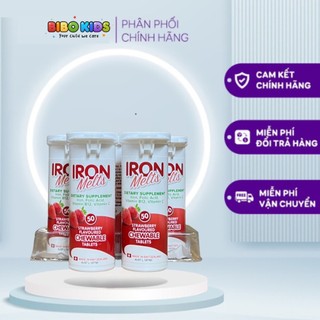 Viên sắt ngậm Iron Melts vị dâu 50 viên của Úc