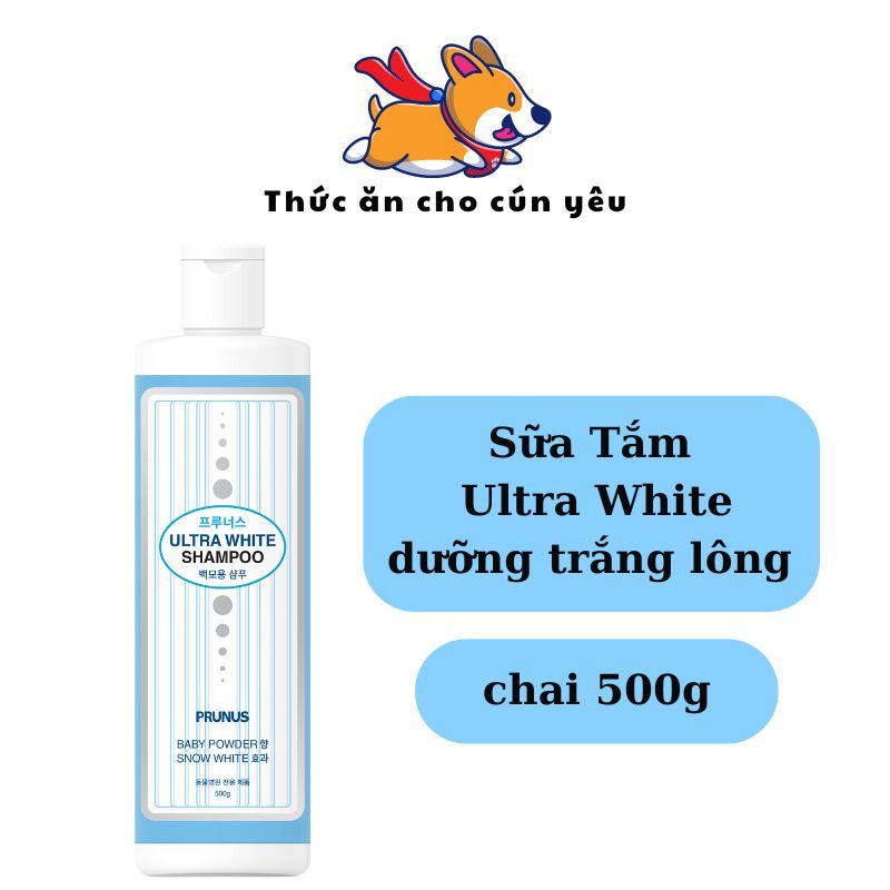 Sữa Tắm Prunus Ultra White Shampoo chó mèo 500g