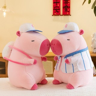Gấu Bông Capybara Hồng Rút Dưa Hấu - Đeo Bóng - Mặc Áo - Rút Bóng - Chuột Lang Nước Capybara Bộ Trưởng Bộ Ngoại Giao