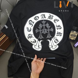 Áo Thun Chrome Hearts Charm Logo Cross Cotton Cao Cấp Form Rộng - LiVi Store