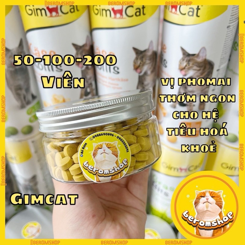(LẺ) VIÊN PHÔ MAI CHO MÈO GIMCAT HỖ TRỢ TĂNG NỌNG CỰC RẺ