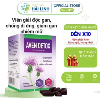 Viên uống detox Aven Detox ⚡ Nhập khẩu Đức ⚡ Hộp 60 viên Giúp giải độc gan giải rượu 