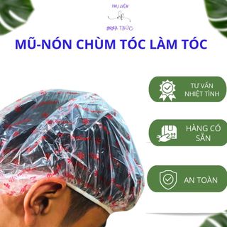 🎈🎈🎈freeship🎈🎈🎈combo 10 mũ trùm tóc ni lông dây thun ôm sát da đầu màu sắc giao ngẫu nhiên