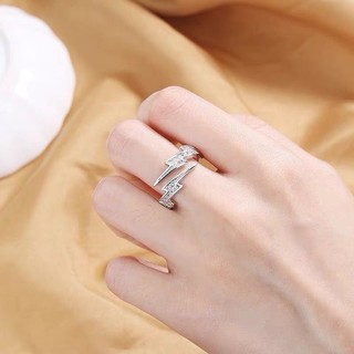 Nhẫn hở tia sét tia chớp unisex nam nữ cá tính Tatitava
