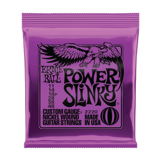 Bộ dây đàn guitar điện, electric guitar strings - ernie ball 2220 - power slinky nickel wound, 11-48 gauge
