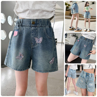 quần short jean bé gái lớn size đại quần đùi bò bé gái QN37 size 130-170 25-45 kg thời trang trẻ em hàng quảng châu