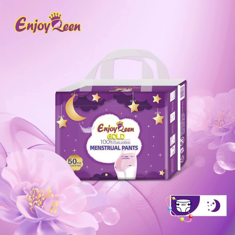 Có che tên { Băng vệ sinh quần ENJOY QUEEN freesize từ 35kg-75kg mặc được
