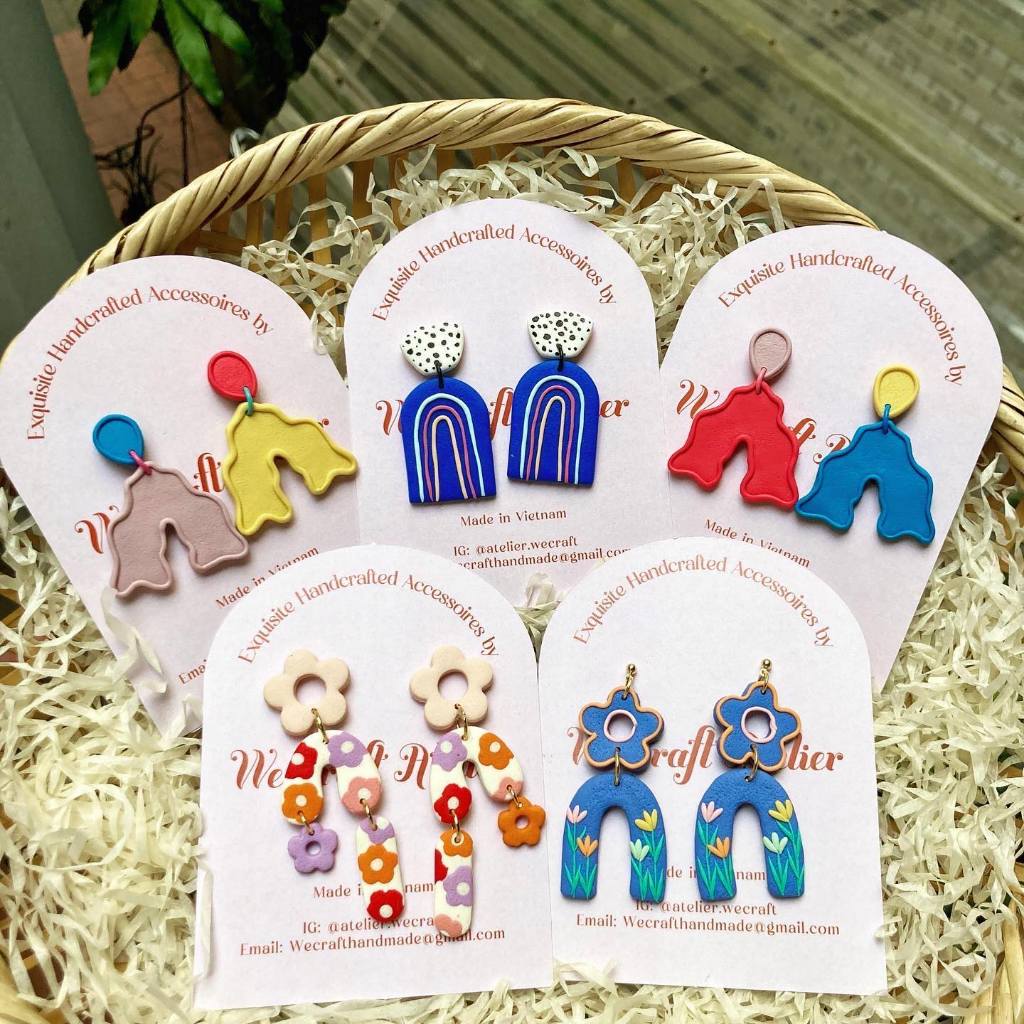 [We Craft] Khuyên tai đất sét Polymer (Nhắn tin chọn mẫu)