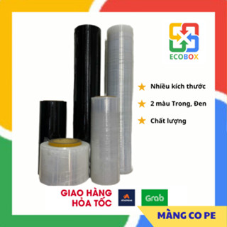 ECOBOX - Màng Chít PE, Màng Co Các Cỡ (10,25,50cm). Bọc Chuyển Nhà/ Bọc Hàng/ Bọc VaLi