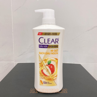 Dầu Gội Clear Sạch Gàu Ngứa Và Vi Khuẩn Suốt 48H Nước Táo Lên Men và Vitamin C 630G