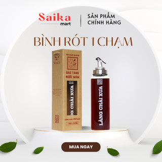 Hàng nhập khẩu - Bình rót một chạm CAO CẤP One Touch Open Làng chài xưa 500ml đựng nước mắm, dầu ăn