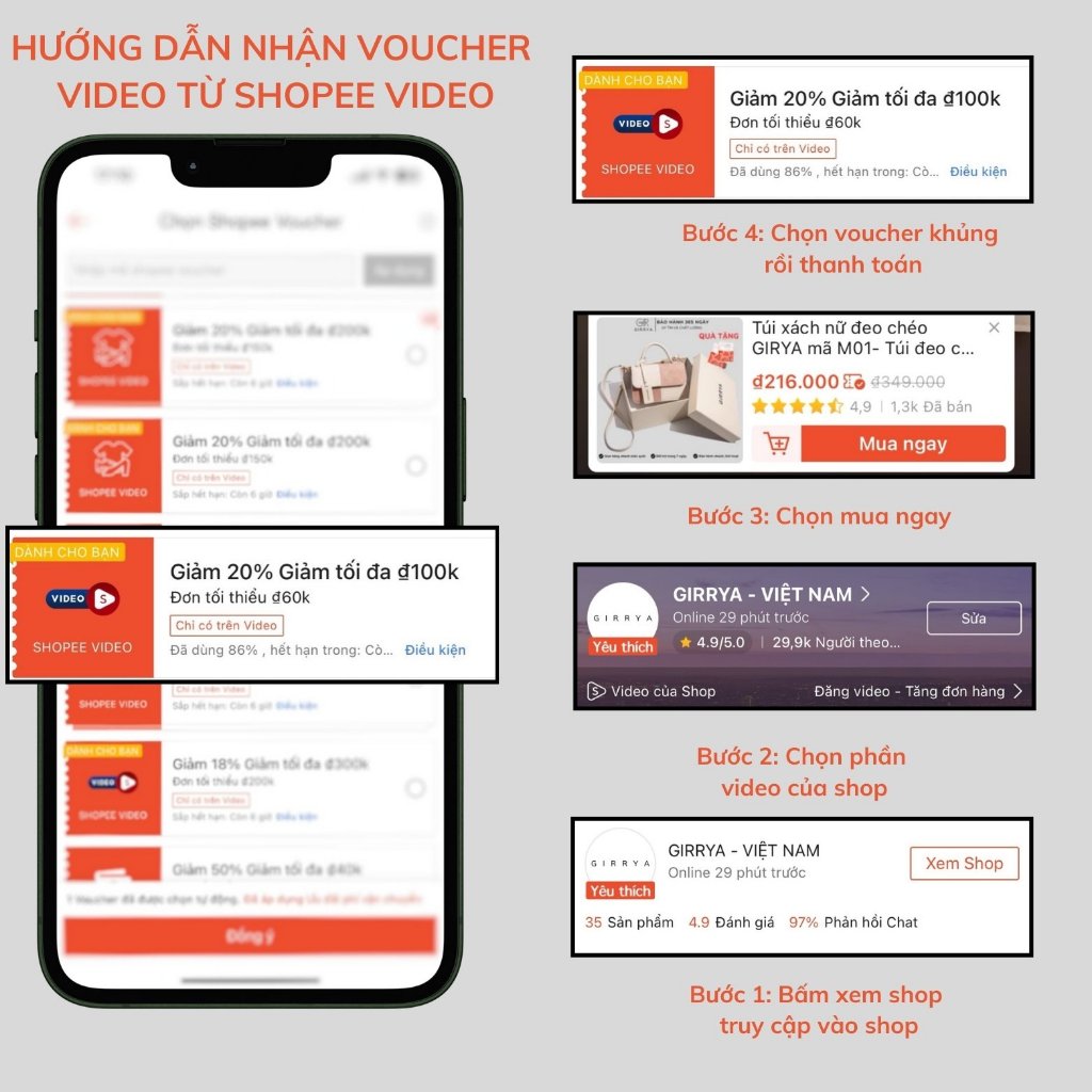 Túi xách nữ cốp cầm tay GIRRYA M33 - Túi xách nữ đeo chéo da PU cao cấp  phù hợp đi chơi đi tiệc đa dạng kiểu đeo