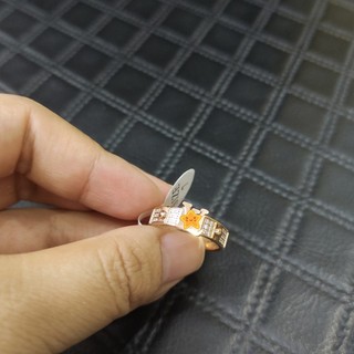 Nhẫn Titan Nữ Đính Đá Nhân Tạo Không Đen Không Gỉ TT 4320