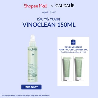Dầu tẩy trang làm sạch nhẹ dịu và thanh lọc da Caudalie Vinoclean 150ml - Thương hiệu mỹ phẩm cao cấp từ Pháp