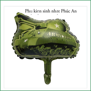 Bóng kiếng nhôm 30cm xe tăng trang trí sinh nhật HPBD