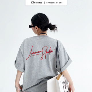 Áo thun form rộng LIMERENCE Studio xám tiêu unisex vải cotton cao cấp co giãn dày dặn Local Brand 