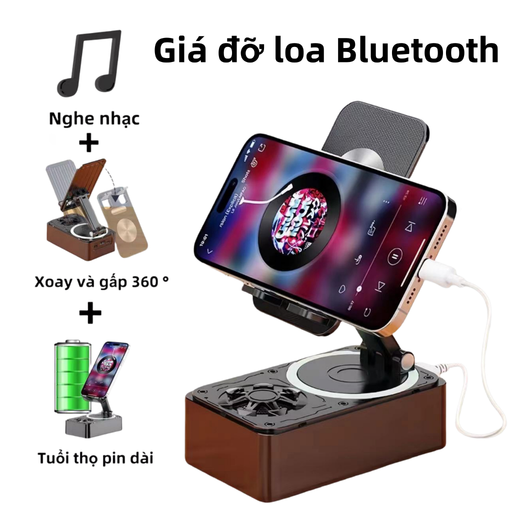 Loa Bluetooth đa chức năng 3 trong 1, sạc dự phòng,giá đỡ điện thoại, karaoke có micrô,có đế chống trầy xước chống trượt | BigBuy360 - bigbuy360.vn