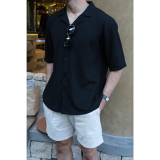 Áo sơ mi ngắn tay cuban Robus chất xốp cotton Snop Shirt