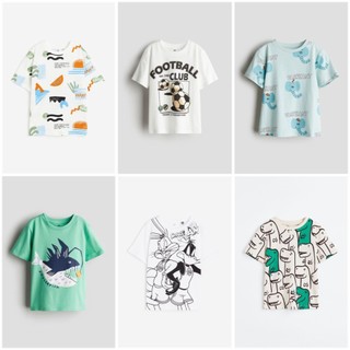Áo phông cotton bé trai lớn kids HM Auth