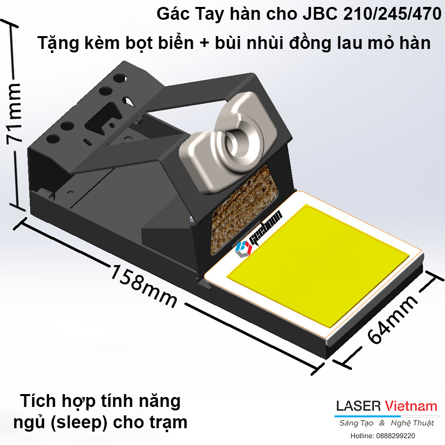 Tay gác trạm hàn jbc 210,245,470, tay gác ngủ sleep