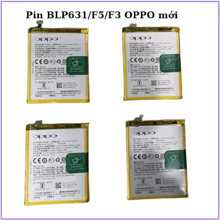 Pin oppo blp631/f5/f3,mới
