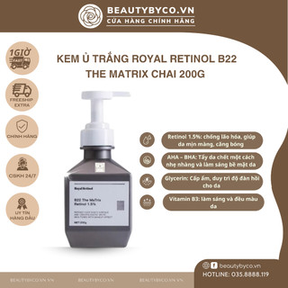 Kem dưỡng trắng body royal retinol b22 the matrix - kem ủ kích trắng body retinol 1.5%