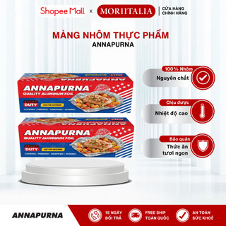 Màng nhôm bọc thực phẩm Annapurna cho HORECA, Kích thước 45cmx6kg, Đạt chuẩn FDA, Cam kết kích thước, Hoá đơn VAT