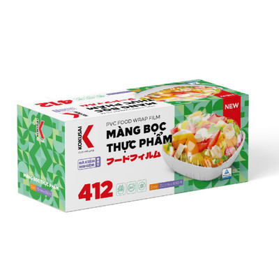 Màng Bọc Thực Phẩm PVC KOKUSAI 30cm, Model 250 / 412, Không chứa chất phụ gia gây hại DEHA