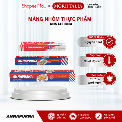Màng Nhôm Bọc Thực Phẩm Annapurna , Nhôm Lá Mỏng Không Tạp Chất, Khổ 30cm - 45cm Tiện Lợi