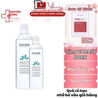 Nước tẩy trang làm sạch cho da nhạy cảm Babe Essentials Prebiotic Micellar Water 250ml