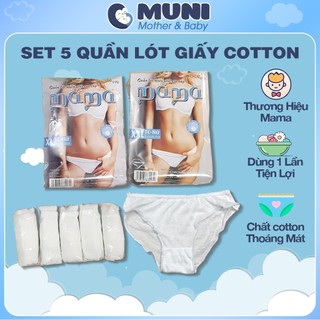 Set 5 Chiếc Quần Lót Giấy Cotton Tiện Lợi Cho Mẹ Sau Sinh