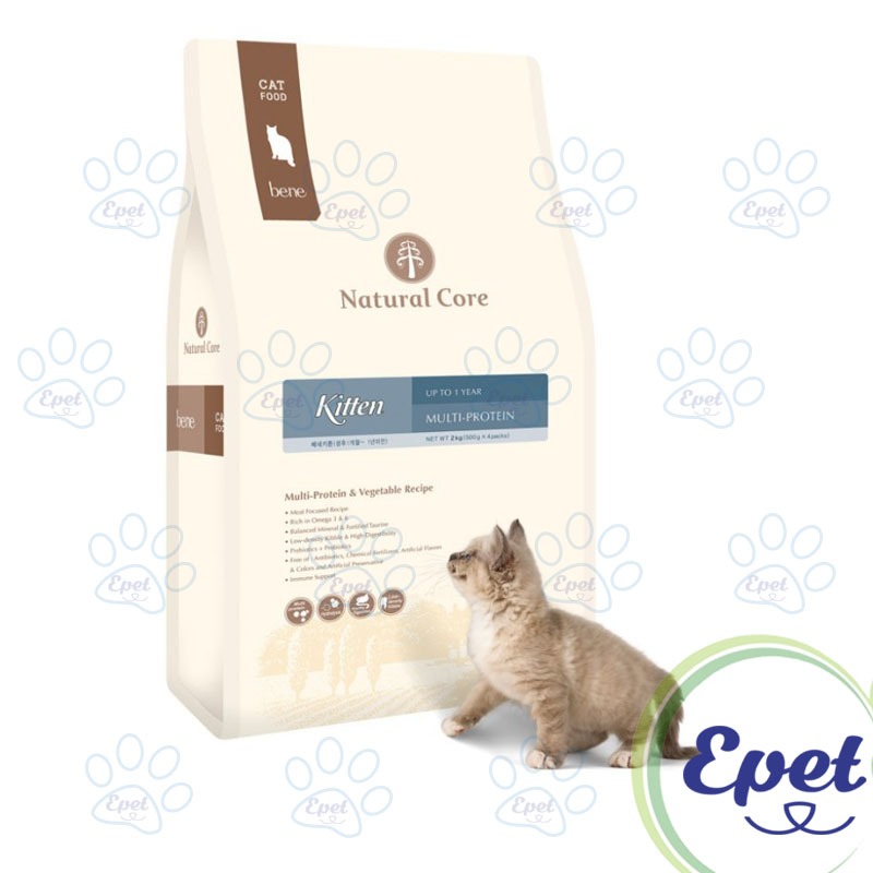 [2kg] Hạt hữu cơ cho mèo con Natural Core C1 Bene Kitten
