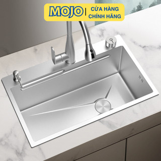 Chậu rửa bát 1 hố to Bồn rửa chén thông minh inox sus304 cao cấp MOJO