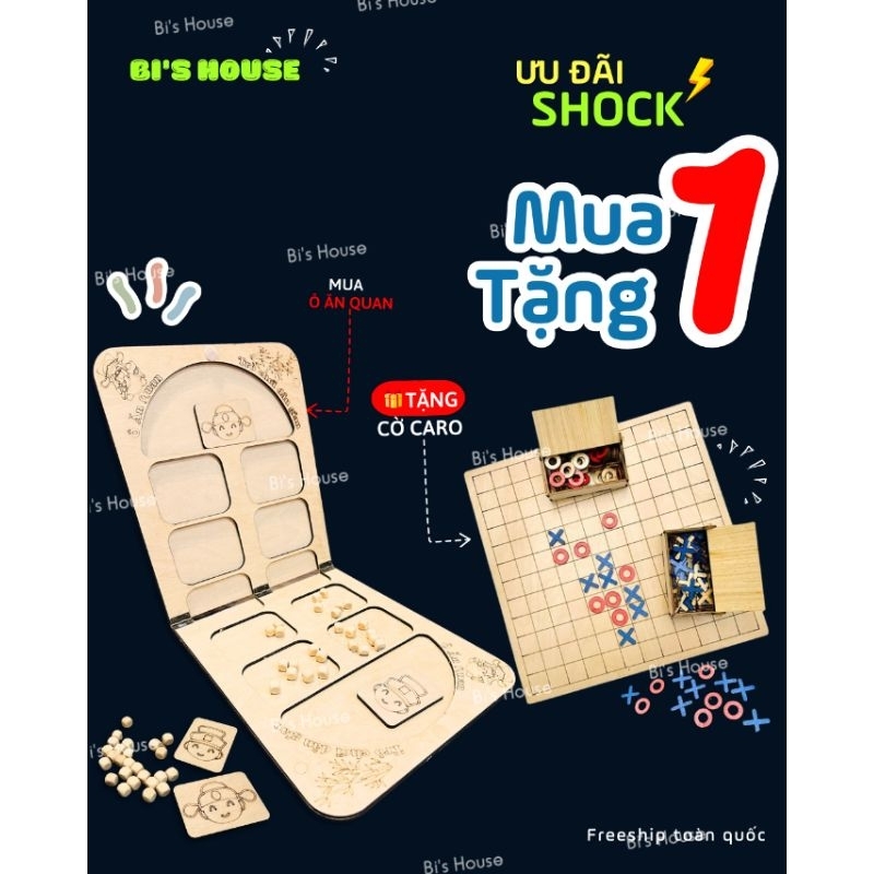 Ô Ăn Quan Băng Gỗ, Đồ Chơi Trí Tuệ Dân Gian Việt Nam, Đồ Chơi Giúp Bé Rèn Luyện Tính Nhẩm, Tính Kiên Nhẫn