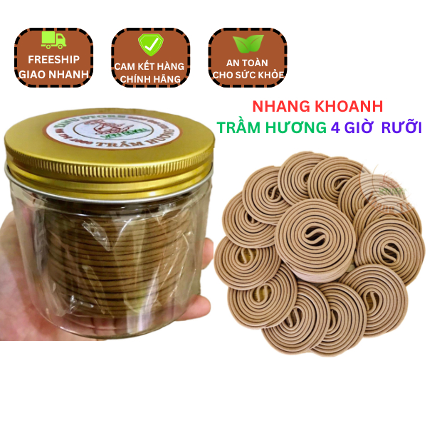 NHANG VÒNG TRẦM HƯƠNG LOẠI 4H/ 4H RƯỠI- MÙI THƠM DỊU NGỌT DỄ CHỊU- TANUSTORE