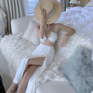 (CÓ SẴN)SET ĐỒ ĐẦM VÁY MAXI ĐI BIỂN TRẮNG HÀNG QUẢNG CHÂU ĐẸP