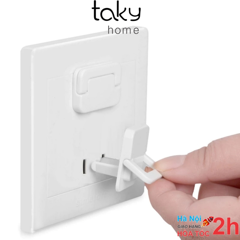 Set 10 Nút Bịt Ổ Điện - TakyHome, Bằng Nhựa Cao Cấp, Bịt Chống Giật 2 Chân Nhỏ Gọn Chắc Chắn Bảo Vệ An Toàn Cho Bé. 8800