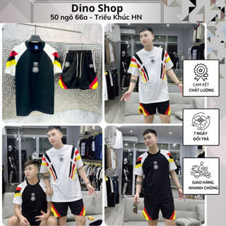 Bộ Hè Nam A Di Đát Phối Màu Thêu Logo Mới Nhất - Bộ Cộc Hè Năng Động Mát Mẻ Siêu Hot