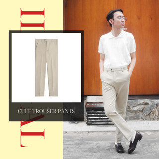 ILLÉGAL [PREMIUM LINE] Quần Tây Ống Suông Gấu Lơ Vê Vàng Cát - GRAYISH YELLOW CUFF TROUSER PANTS