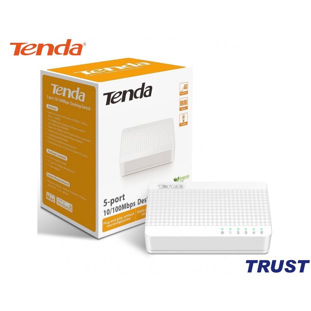 Bộ chia mạng Switch 5port / 8 port 10/100 Tenda S108
