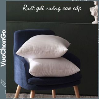 Cặp Vỏ Gối Tựa Vuông Trắng 40x40cm Đơn Giản, Thanh Lịch, Giá Tốt Nhất phân phối bởi VuaChanGa