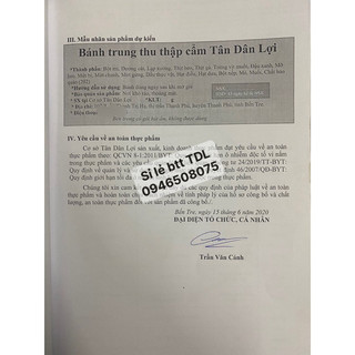 Bánh trung thu chay Tân Dân Lợi