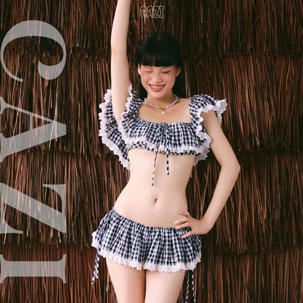 Cazi Keelin Top - Áo bikini bèo phối ren