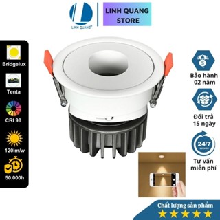 Đèn Led âm trần rọi chống chói Linh Quang SM2 mặt Oval khoét lỗ 75mm CRI>98 5w/7w/10w/12w