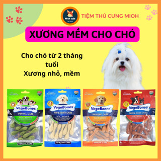  Xương mềm cho chó gặm Vegebones bổ sung dưỡng chất 60g 